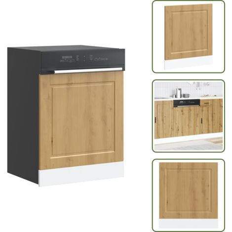 The Living Store Pannello Lavastoviglie Porto Rovere Artigianale 60x1,5x67 cm - Pannello