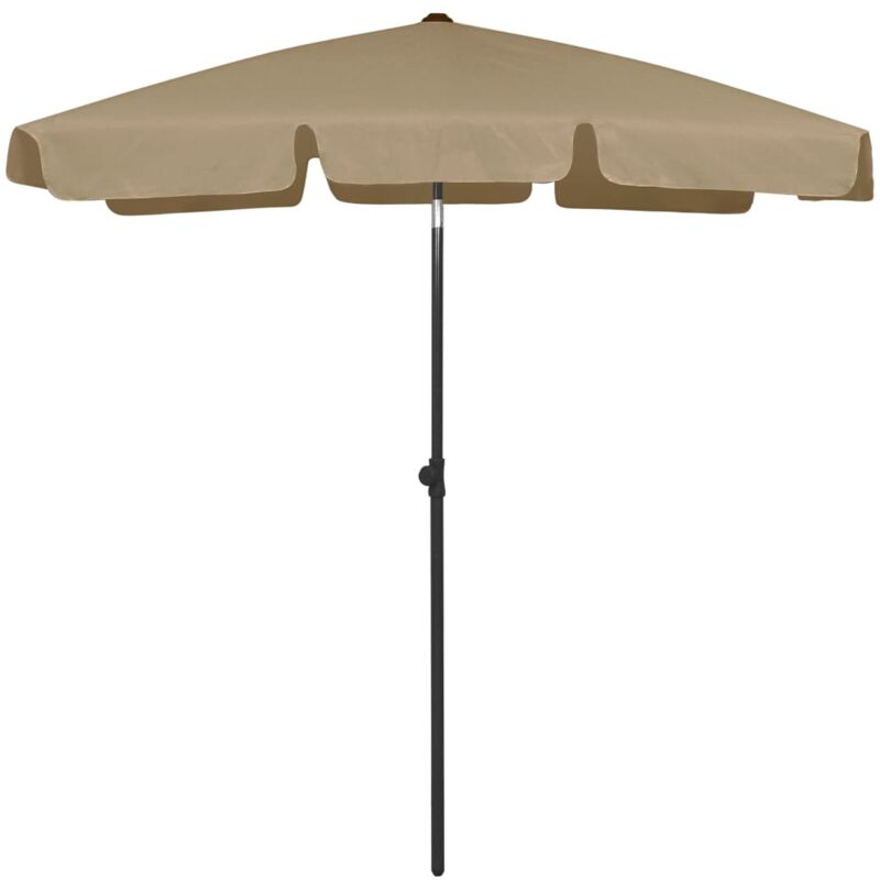 Parasol de plage taupe 180x120 cm - The Living Store - Taupe