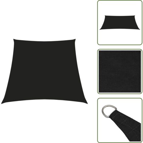 The Living Store Parasole a Vela in Tela Oxford a Trapezio 2/4x3 m Nero - Tenda parasole
