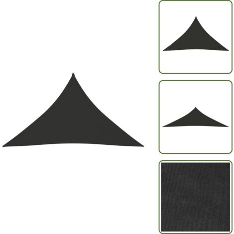 The Living Store Parasole a Vela Oxford Triangolare 5x5x6 m Antracite - Parasole triangolare