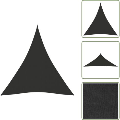 The Living Store Parasole a Vela Oxford Triangolare 5x6x6 m Antracite - Tenda parasole