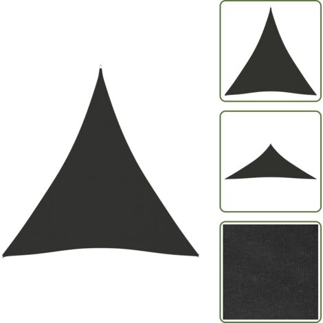 The Living Store Parasole a Vela Oxford Triangolare 5x7x7 m Antracite - Tenda parasole