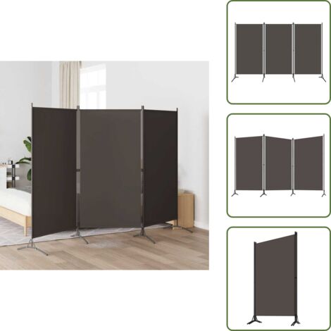 The Living Store Paravento a 3 Pannelli Antracite 260x180 cm - Separazione interna