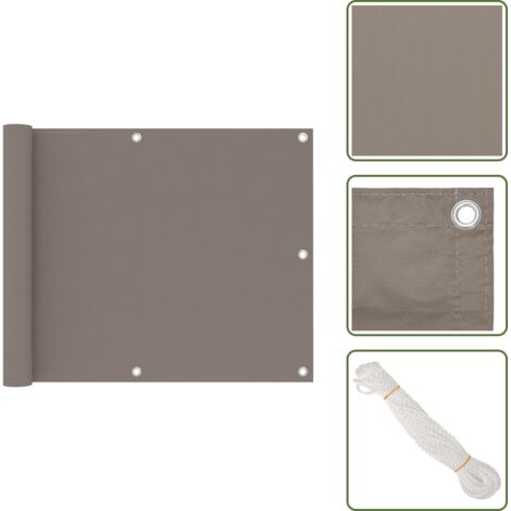 The Living Store Paravento da Balcone Talpa 75x600 cm Tessuto Oxford - Paravento impermeabile