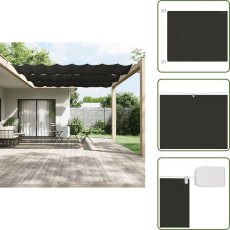 The Living Store Paravento Verticale Antracite 140x420 cm in Tessuto Oxford - Protezione privacy