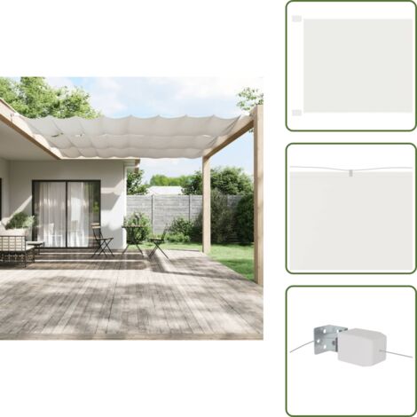 The Living Store Paravento Verticale Bianco 140x420 cm Tessuto Oxford - Protezione privacy