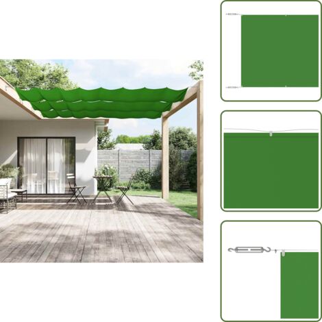 The Living Store Paravento Verticale Verde Chiaro 100x1000 cm in Tessuto Oxford - Protezione privacy