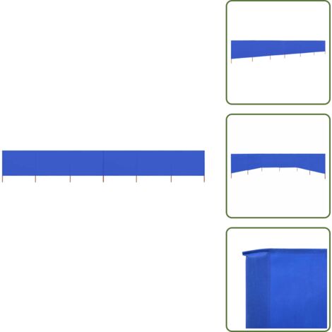 The Living Store Paravientos de playa de 6 paneles tela azul celeste 800x80 cm - Paravientos plegables