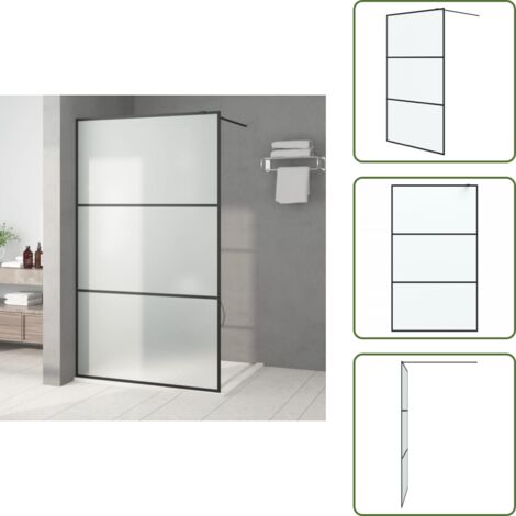 The Living Store Parete Doccia Walk in 115x195 cm Vetro Smerigliato ESG - Vetro ESG