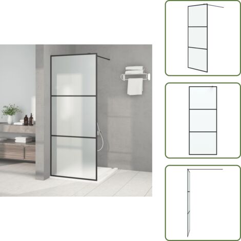 The Living Store Parete Doccia Walk in 80x195 cm Vetro Smerigliato ESG - Vetro ESG