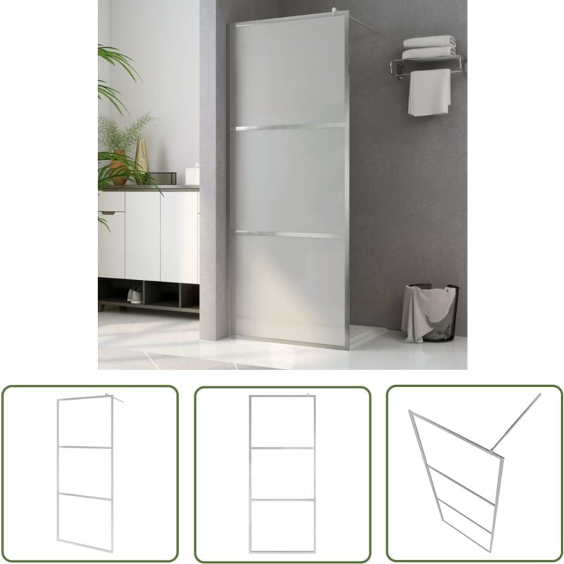 Maison Exclusive - The Living Store Paroi de douche à l'italienne à verre esg dépoli 115x195 cm - Pare-douche Italienne - Pare-douche En Verre