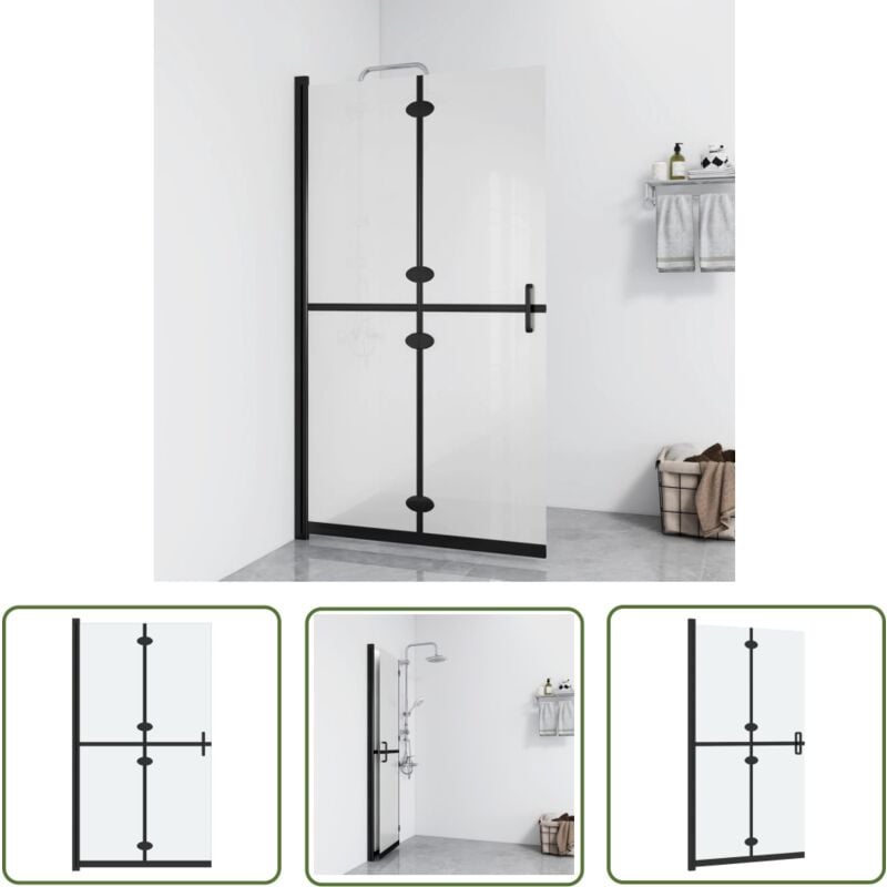 Devenirriche - The Living Store Paroi de douche pliable Verre esg dépoli 70x190 cm - Mur De Douche - Douche Italienne - Paroi De Douche - Porte De