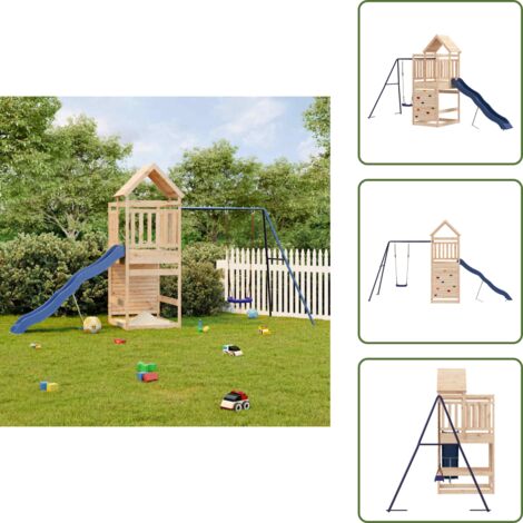 The Living Store Parque infantil de exterior madera maciza de pino - Parque infantil de madera