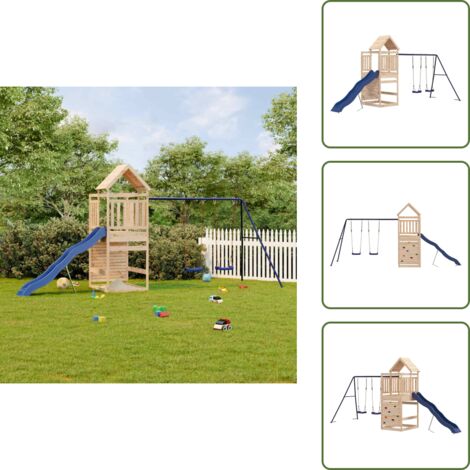 The Living Store Parque infantil de exterior madera maciza de pino - Parque infantil de madera