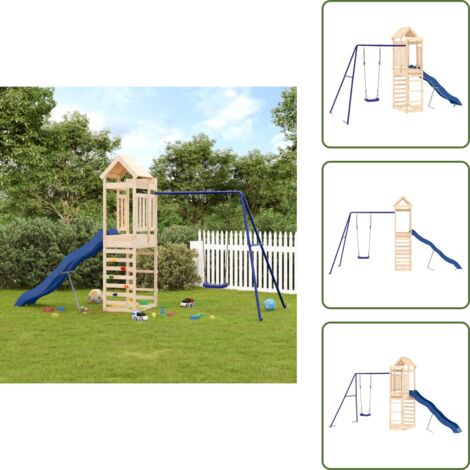 The Living Store Parque infantil de exterior madera maciza de pino - Parque infantil de madera