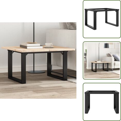 The Living Store Patas de mesa de centro estructura O acero 60x40x38 cm - Mesa de centro