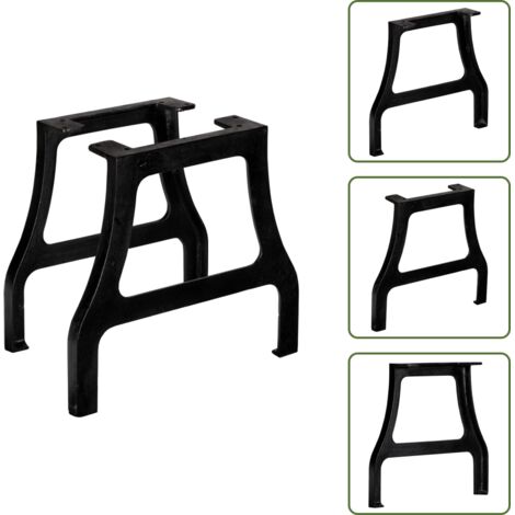 The Living Store Patas de mesa de comedor en A hierro fundido 2 unidades - Mesa de comedor