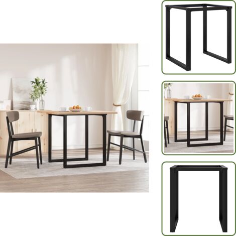 The Living Store Patas de mesa de comedor estructura O acero 70x70x73 cm - Estructura en forma de O