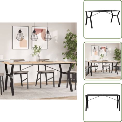 The Living Store Patas de mesa de comedor estructura Y acero 160x80x73 cm - Estructura en Y