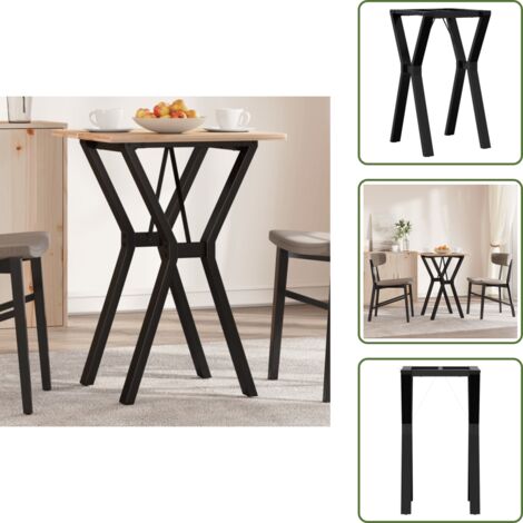 The Living Store Patas de mesa de comedor estructura Y acero 40x40x73 cm - Mesa de comedor