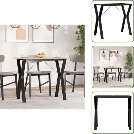 The Living Store Patas de mesa de comedor estructura Y acero 80x40x73 cm - Estructura en Y