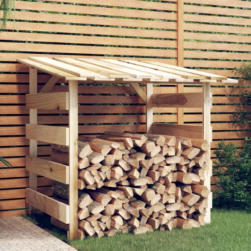 Pergola avec toit 100x90x100 cm Bois de pin imprégné - The Living Store - Brun