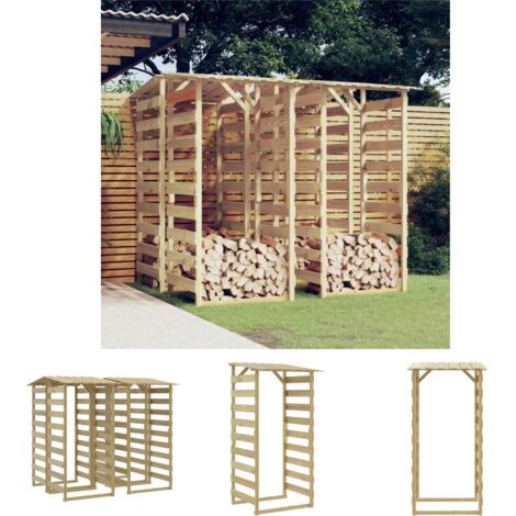 The Living Store Pergolen mit Dach 4 Stk. 100x90x200 cm Kiefernholz Imprägniert -  Rosenbögen, Gitter & Pergolen