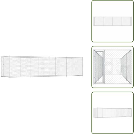 The Living Store Perrera de exterior 760x192x185 cm - Perrera para perros