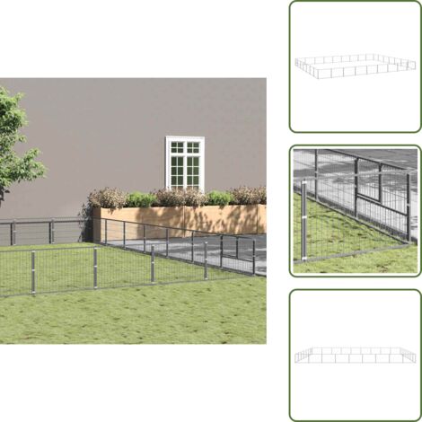 The Living Store Perrera plateada 63 m² acero - Perrera plateada