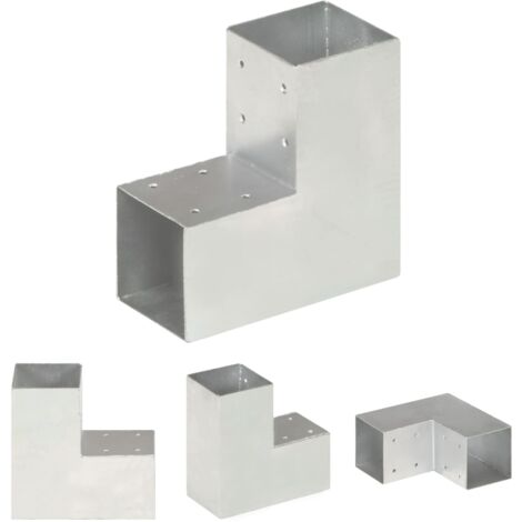 The Living Store Pfostenverbinder L-Form Verzinktes Metall 91 x 91 mm -  Zaunpfosten & -querlatten
