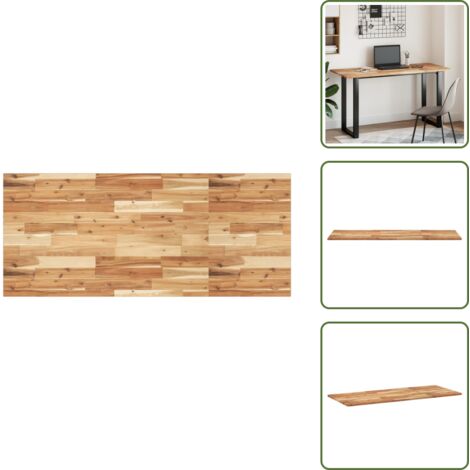 The Living Store Piano da Bagno Finitura a Olio 140x60x2 cm in Legno di Acacia - Acacia