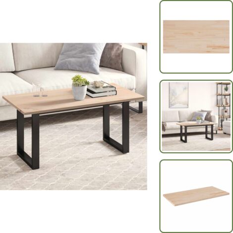 The Living Store Piano per Tavolo 100x50x1,7 cm Rettangolare Legno Massello Pino - Tavolo in legno