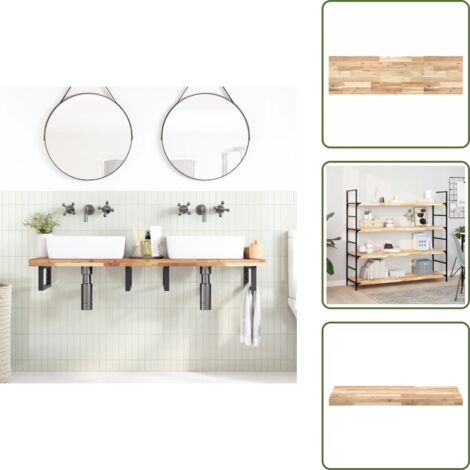 The Living Store Piano per Tavolo 160x40x4 cm Rettangolare Legno Massello Acacia - Piano per tavolo