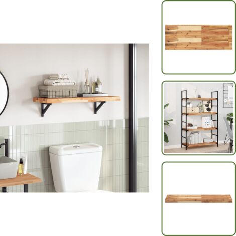 The Living Store Piano per Tavolo 80x30x4cm Rettangolare Legno Massello Acacia - Tavolo in acacia