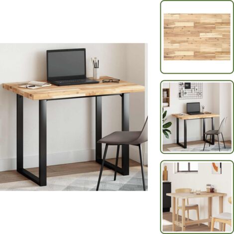 The Living Store Piano Tavolo Rettangolare 100x70x4cm Legno Massello di Acacia - Tavolo in acacia