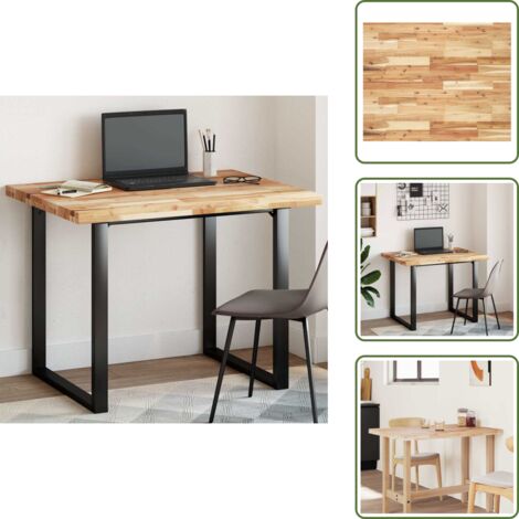 The Living Store Piano Tavolo Rettangolare 100x80x4cm Legno Massello di Acacia - Tavolo in acacia