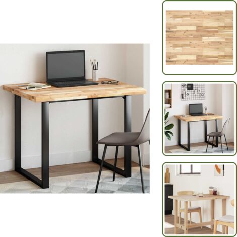 The Living Store Piano Tavolo Rettangolare 100x80x4cm Legno Massello di Acacia - Tavolo in acacia