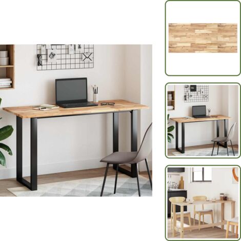 The Living Store Piano Tavolo Rettangolare 140x60x2cm Legno Massello di Acacia - Tavolo in acacia