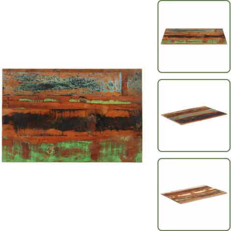 The Living Store Piano Tavolo Rettangolare 60x90 cm 15-16 mm Legno di Recupero - Piano in legno
