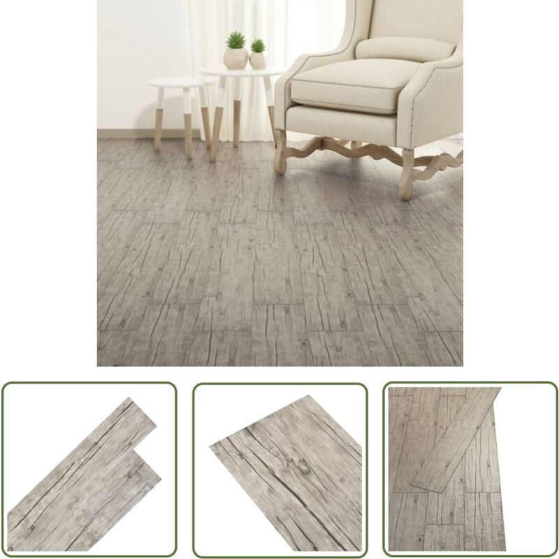 The Living Store - Planches de plancher pvc autoadhésif 2,51 m² 2 mm Chêne délavé - Carrelage Pvc - Planchers Pvc - Revêtement De Sol Pvc - Parquet
