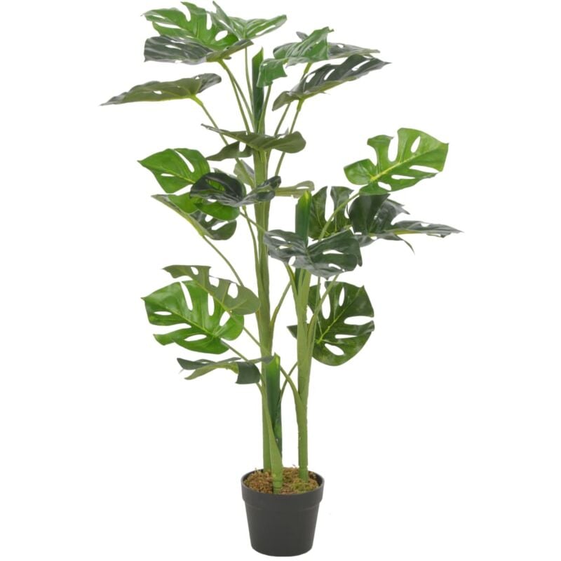The Living Store - Plante artificielle avec pot Monstera Vert 100 cm Vert