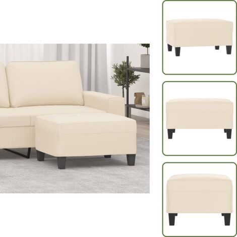 The Living Store Poggiapiedi Beige 70x55x41 cm in Tessuto Microfibra - Poggiapiedi moderni