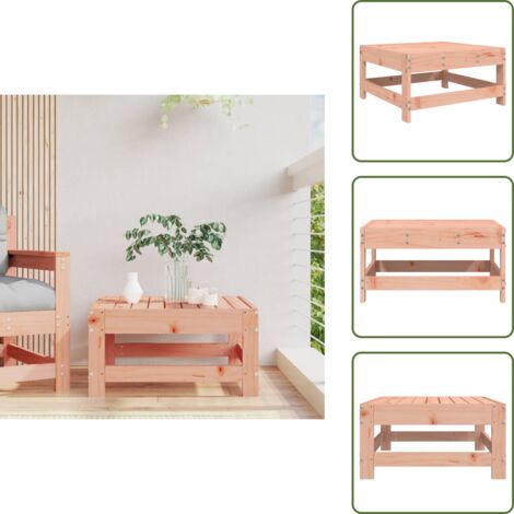 The Living Store Poggiapiedi da Giardino in Legno Massello di Douglas - Poggiapiedi in legno