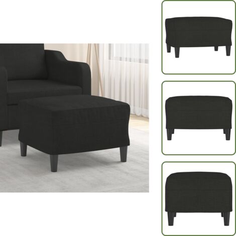 The Living Store Poggiapiedi Nero 60x50x41 cm in Tessuto - Poggiapiedi moderni