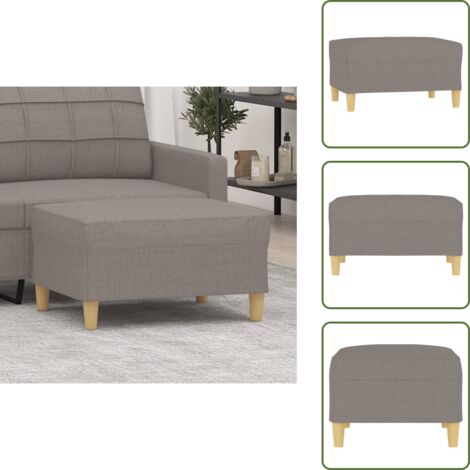 The Living Store Poggiapiedi Tortora 70x55x41 cm in Tessuto - Poggiapiedi moderni