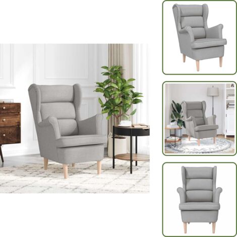 The Living Store Poltrona Nuvola Grigia 74x84x100 cm in Tessuto - Poltrona grigia