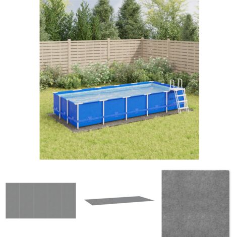 The Living Store Pool-Bodentuch Hellgrau 550x280 cm Polyester Geotextil - Poolabdeckungen & -unterlagen