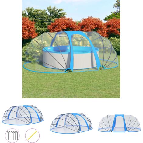 The Living Store Pool-Kuppel Oval 530x410x205 cm - Poolabdeckungen & -unterlagen