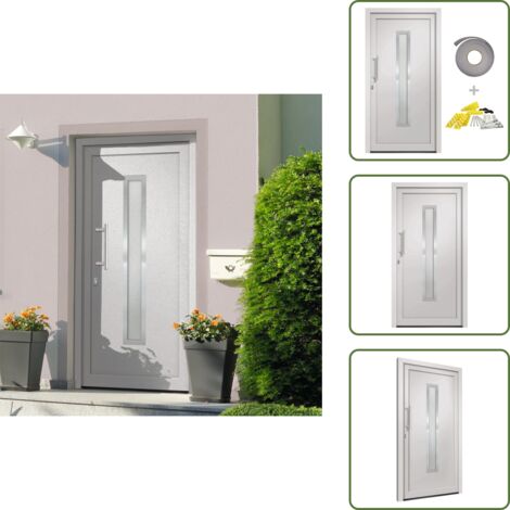 The Living Store Porta di Ingresso Bianca 88x200 cm - Sicurezza