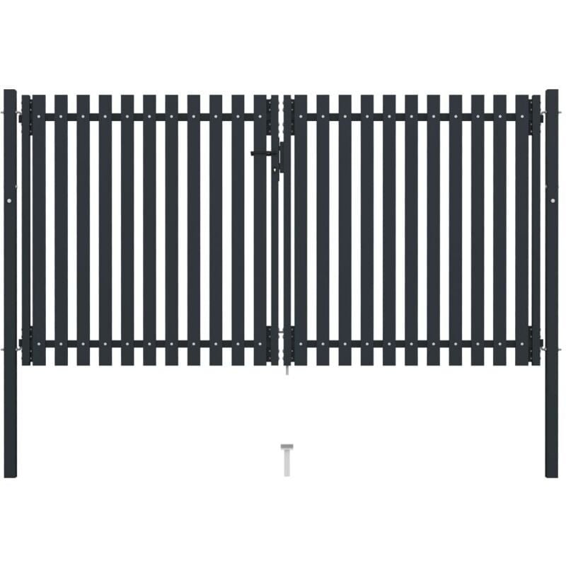 Maison du'Monde - Portail de clôture à double porte Acier 306x220